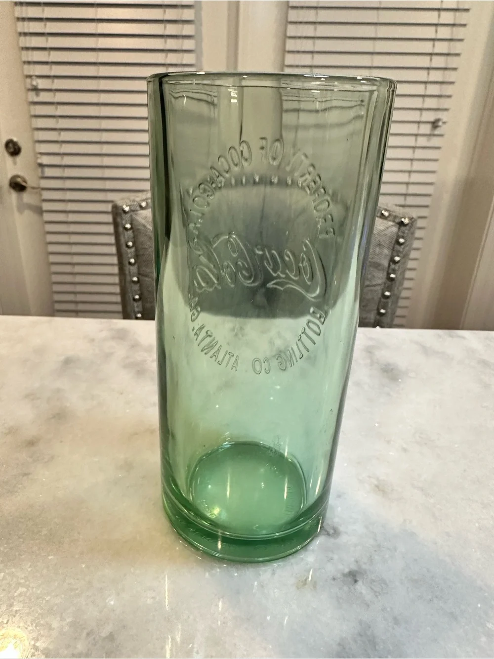 Coca-Cola Bottling Co. 2009 Heavy Green 16-ounce Drinking Glass